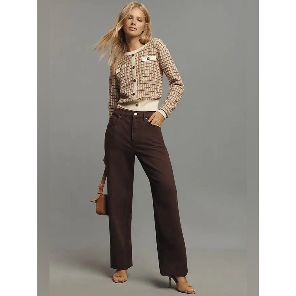 Hunter French Ribbed-Hem Button-Front Sweater - Picture 3 of 13